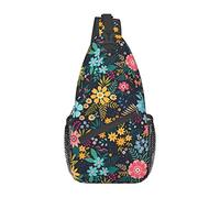 Bolso Bandolera botánico con Flores y Hojas de jardín para Hombres y Mujeres, Mochila Cruzada, Mochila de Viaje para Senderismo, Bolso de Hombro en el Pecho