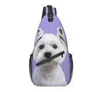 Bolso Bandolera Bubble Dog Puppy Purple Senderismo Mochila Crossbody Hombro Mochila Travel Chest Pack para Hombres Mujeres