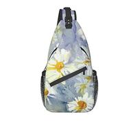 Bolso Bandolera Camomila Flor Pintura Primavera Senderismo Mochila Crossbody Hombro Mochila Viaje Cofre Paquete para Hombres Mujeres