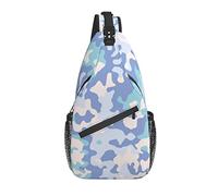 Bolso Bandolera Camuflaje Azul Brillante púrpura Senderismo Mochila Bandolera Hombro Mochila Viaje Pecho Paquete para Hombres Mujeres