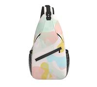 Bolso Bandolera Camuflaje Rosa Pastel Senderismo Mochila Bandolera Hombro Mochila Viaje Pecho Paquete para Hombres Mujeres