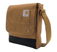 Bolso bandolera Carhartt, duradero, ajustable, con solapa sobre botón de presión, color marrón