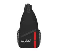 Bolso bandolera casual con la bandera de Marruecos para hombre, mochila cruzada para el pecho, mochila de hombro