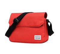 Bolso bandolera clásico de nailon, bolso cruzado para hombre o mujer, bolso de hombro transparente para mujer, Red, Talla única