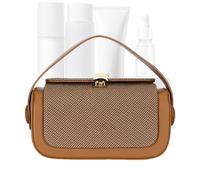Bolso bandolera - Clutch Tendencia - Cierre de cremallera con solapa de tela, elegante para mujeres de negocios, fin de semana, boda, reunión al aire libre, marrón, Se référer au descriptif