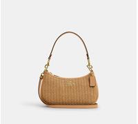 Bolso bandolera Coach Teri 2Way en paja y piel lisa beige