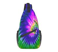 Bolso Bandolera Colorido Espiral Tie Dye psicodélico Senderismo Mochila Bandolera Hombro Mochila Viaje Pecho Paquete para Hombres Mujeres