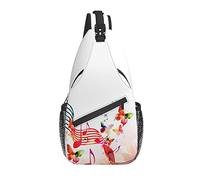 Bolso Bandolera Colorido Nota Musical Mariposa Senderismo Mochila Bandolera Hombro Mochila de Viaje Paquete de Pecho para Hombres y Mujeres