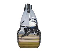 Bolso bandolera con bandera americana, bolso bandolera, bolso de pecho, mochila de día para mujer, hombre, viajes, senderismo, avión en vuelo, talla única