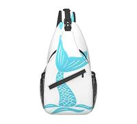 Bolso Bandolera con Bandera de arcoíris y Cola de Sirena, Bandolera con Bandolera para Hombre y Mujer, Utilizado para el Ocio y los Viajes