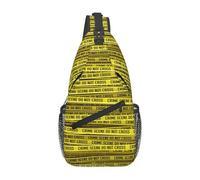 Bolso Bandolera con diseño de Cinta de Escena del Crimen, Ideal para Viajes, Senderismo y Uso Diario, Unisex.