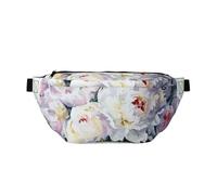 Bolso bandolera con diseño de flores de peonía para hombres y mujeres, riñonera en el pecho, bolsa cruzada para viajes, gimnasio, trabajo, senderismo, multicolor, Talla única, Mochila de senderismo