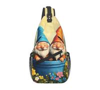Bolso bandolera con diseño de gnomos para el día de San Valentín, mochila bandolera para viajes, senderismo, bolso de pecho, mochila de día, bolso de hombro para mujeres y hombres