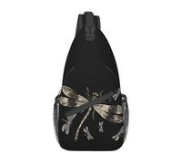 Bolso bandolera con diseño de libélula, mochila de hombro con diseño de libélula, bonito bolso bandolera, mochila informal para exteriores