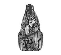 Bolso bandolera con diseño de plantas de cactus, mochila de hombro, bonito bolso bandolera, mochila informal para exteriores