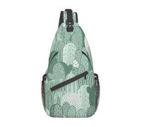 Bolso bandolera con diseño de plantas de cactus, mochila de hombro, bonito bolso bandolera, mochila informal para exteriores