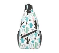Bolso bandolera con diseño de plantas de cactus, mochila de hombro, bonito bolso bandolera, mochila informal para exteriores