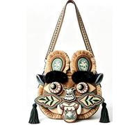 Bolso Bandolera con DiseñO de Tigre de la Buena Fortuna, Mochila con Estampado de Cabeza de LeóN y Correa éTnica Ajustable(Tiger Pattern)