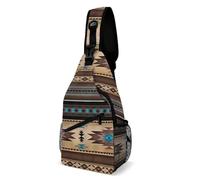 Bolso bandolera con diseño geométrico de los nativos americanos del suroeste, para hombres y mujeres, para el hombro, para el pecho, tipo bandolera.