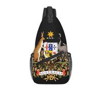 Bolso Bandolera con el Escudo de Armas de Australia, Ideal para Viajes, Senderismo y Uso Diario, Unisex.