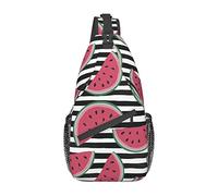 Bolso Bandolera con Estampado de Frutas Tropicales de sandía, Mochila de Senderismo, Mochila de Hombro Tipo Bandolera, Mochila de Viaje para Hombres y Mujeres