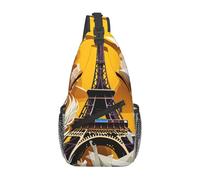 Bolso bandolera con estampado de la Torre Eiffel de París, mochila de hombro, bolsa de pecho, para viajes al aire libre, casual