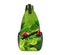 Bolso bandolera con estampado de mariquita resistente al agua | Mochila ligera con múltiples bolsillos con correa ajustable extraíble para viajes al aire libre, senderismo, ciclismo
