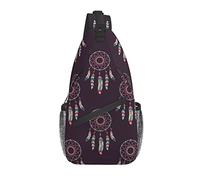 Bolso bandolera con estampado de piel de animal, bolsa cruzada para el pecho, mochila de viaje, senderismo, bolsa de hombro para hombres y mujeres, Patrón de atrapasueños, Talla única, Maletín