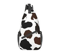 Bolso Bandolera con Estampado de Vaca, Bolso de Hombro Tipo Bandolera Informal, Mochila de Senderismo, Mochila de Hombro Tipo Bandolera, Paquete de Pecho de Viaje para Hombres y Mujeres
