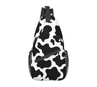 Bolso Bandolera con Estampado de Vaca, Bolso de Hombro Tipo Bandolera Informal, Mochila de Senderismo, Mochila de Hombro Tipo Bandolera, Paquete de Pecho de Viaje para Hombres y Mujeres