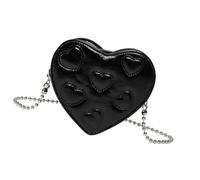 Bolso Bandolera con Patrón De Corazón para Mujer Práctico Hombro PU con Correa Cadena Mujeres Y Niñas Personalidad Elegante Mujer