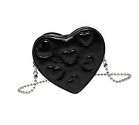 Bolso Bandolera con Patrón De Corazón para Mujer Práctico Hombro PU Correa Cadena para Mujeres Y Niñas Correa Cadena