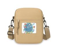 Bolso bandolera con texto en inglés "I Love Hong Kong Famous Places" para teléfono celular, bolso de hombro