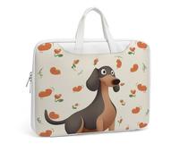 Bolso bandolera de cuero estampado con texto en inglés "I Love My Dog Dachshunds" para hombres y mujeres, viajes, negocios, oficina, bolsa para laptop, bolsa cruzada, Estilo blanco, 37x28cm