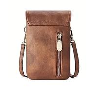 Bolso bandolera de cuero minimalista con cambio pequeño un solo hombro