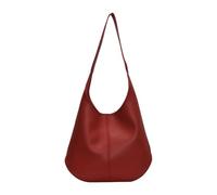 Bolso bandolera de cuero para mujer, bolso grande con bolso de media luna para compras y uso diario, rojo, Mittelgroße