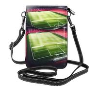 Bolso bandolera de cuero para mujer, diseño de campo satdium, con estampado nocturno, para teléfono celular, ajustable, con cuerda para el hombro
