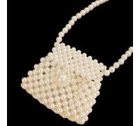 Bolso bandolera de de lujo estilo bohemio artesanal con adornos de perlas sintéticas