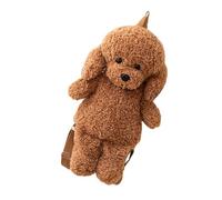 Bolso bandolera de felpa | Bolso suave de peluche para niños - Forma de perro mochila linda para mujeres Viaje Escuela Niñas Vacaciones al aire libre, marrón, Se référer au descriptif