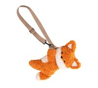 Bolso bandolera de felpa con diseño de zorros, bolso cruzado de animales, mochila de dibujos animados, mensajeros suaves para mochila de viaje, hombro de zorros, Bolso cruzado