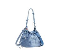 Desigual bolso bandolera bolso de hombro Half Logo Denim Waverly Bag Denim Raw gris azulado
