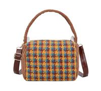 Bolso bandolera de lana vintage para mujer, diseño de pata de gallo, bolso pequeño para diversas situaciones, multicolor