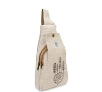 Bolso bandolera de lona con estampado de atrapasueños, material de cáñamo natural, estilo cruzado