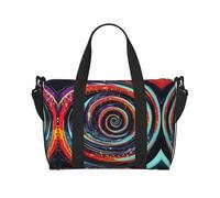Bolso bandolera de mano cósmico en espiral espacial, bolso de un solo hombro, bolsa de deporte y fitness, bolsa de fin de semana, negro, talla única, negro, talla única, Negro, One size