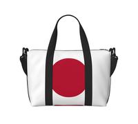 Bolso bandolera de mano para mujer con bandera japonesa, bolso de mano informal con cremallera, adecuado para el trabajo, viajes, fitness, viajes, color negro, talla única
