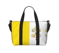 Bolso bandolera de mano para mujer con la bandera del Vaticano, bolso de mano informal con cremallera, adecuado para el trabajo, viajes, fitness, viajes
