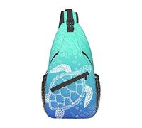 Bolso Bandolera de Marina Mochila Cruzada Marina en Estilo de Arte Lineal Dibujado a Mano Animal del océano Pescado Marino Deportes Viajes Senderismo Mochila Mundo Submarino Estampado