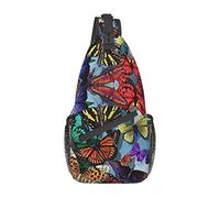 Bolso Bandolera de Mariposa de Baile de niña de Mariposa de Color Dibujado a Mano, Bolso Cruzado de Pecho con Honda para Hombres y Mujeres, Utilizado para el Ocio y los Viajes
