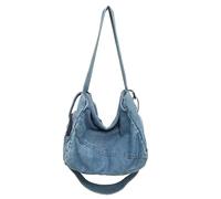 Bolso bandolera de mezclilla para mujer, mini bolso cruzado con asas superiores, bolso pequeño casual para viajes diarios, bolso ligero estilo coreano para trajes de otoño e invierno, azul 3, Talla