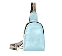 Bolso bandolera de moda color azul claro liso para mujer, para senderismo, azul claro Color sólido Pure Plain, 1 talla, azul claro Color sólido Pure Plain, 1 talla
